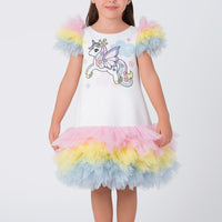 Lovely Girls Dress White 35040
