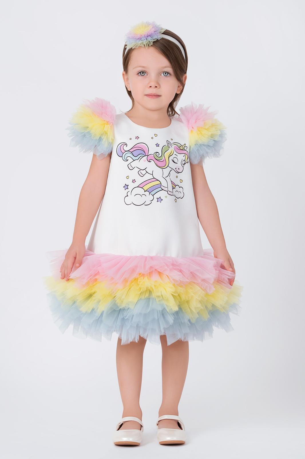Lovely Girls Dress White 35039