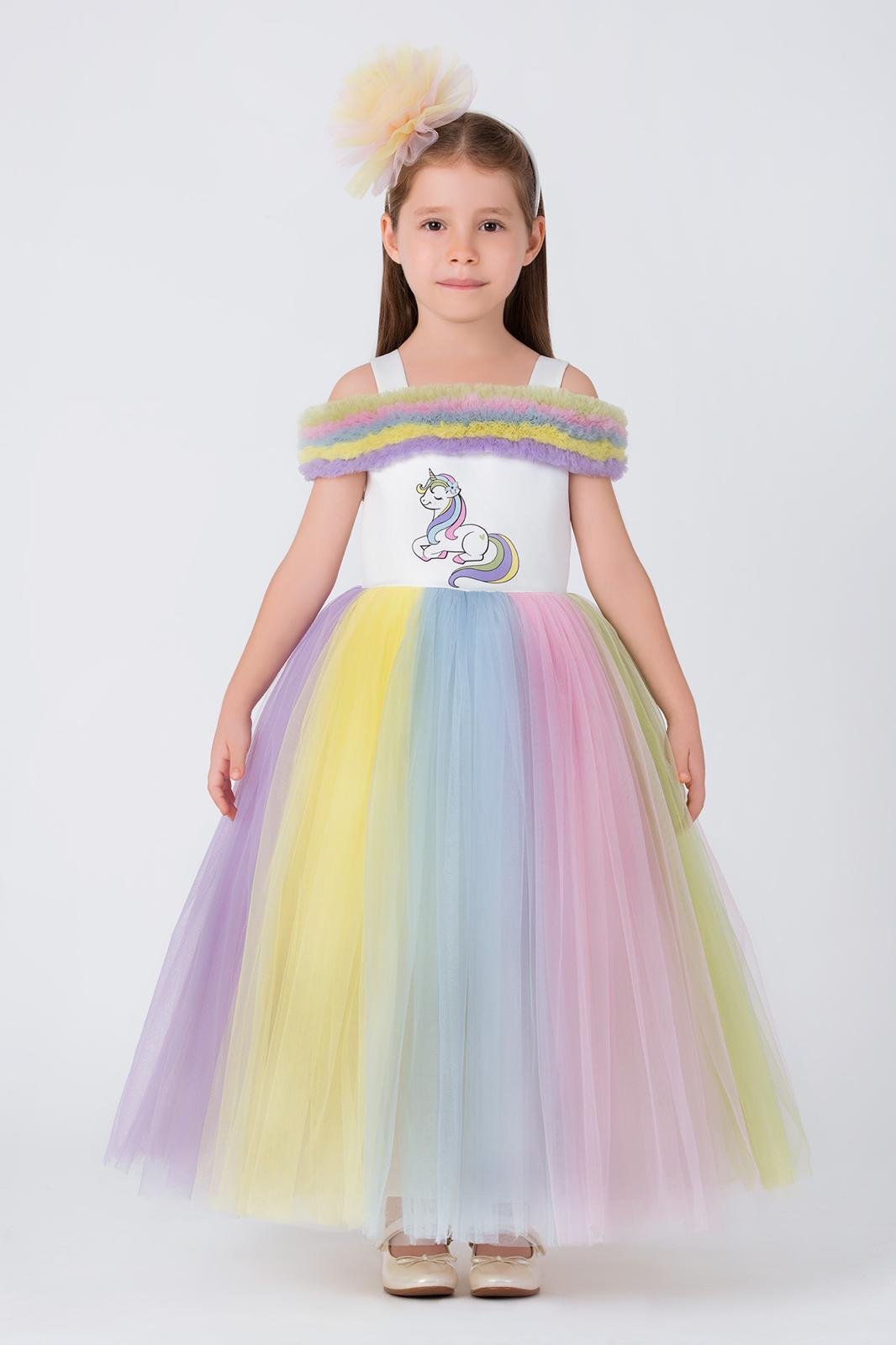 Lovely Girls Dress White 35045