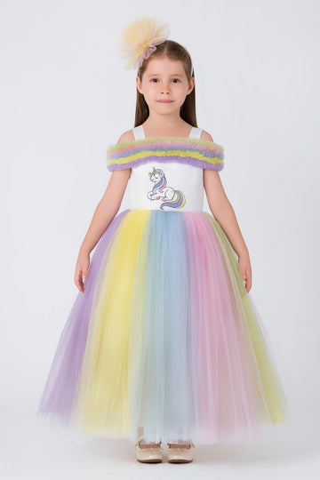 Lovely Girls Dress White 35045