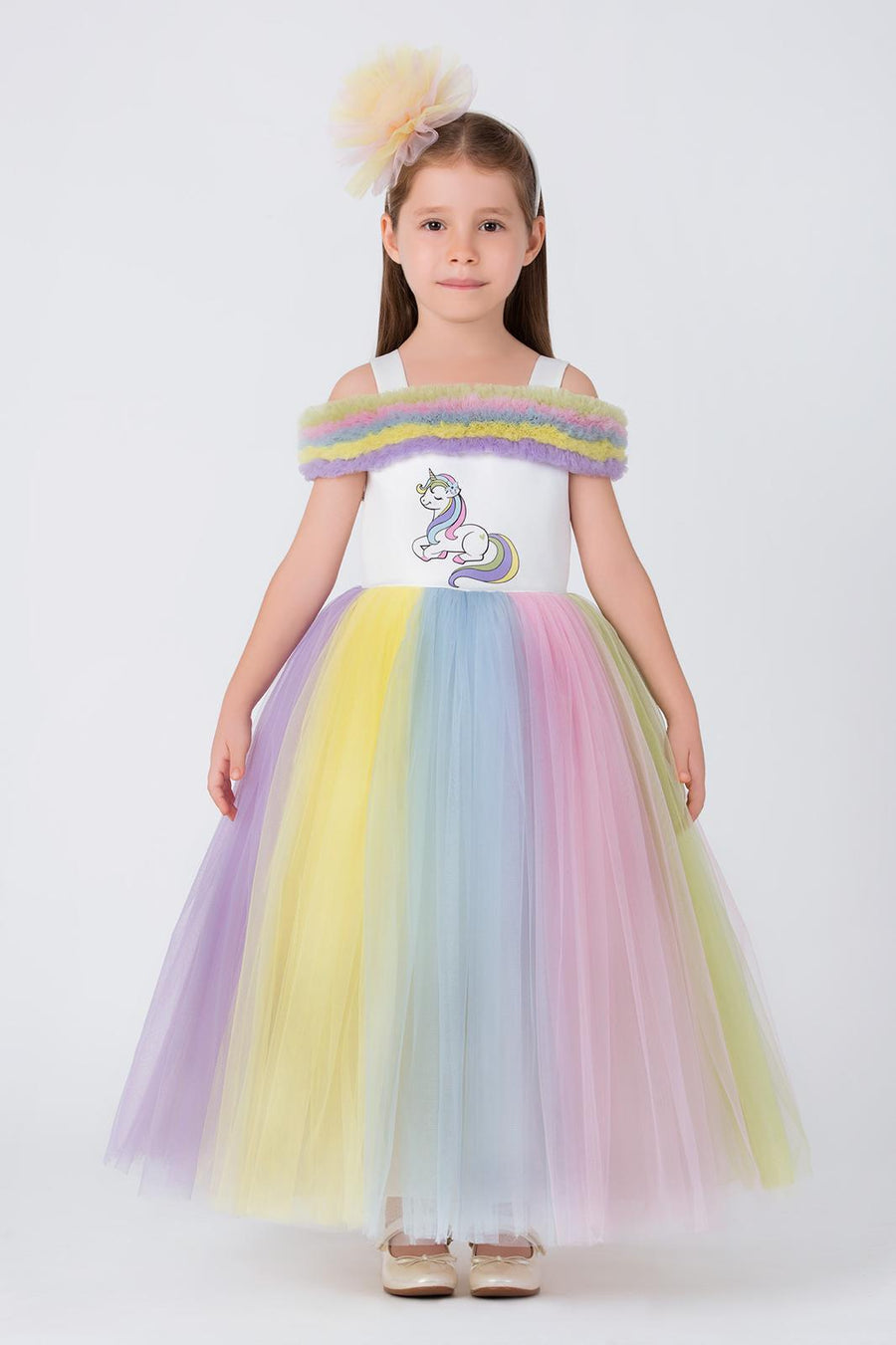 Lovely Girls Dress White 35045
