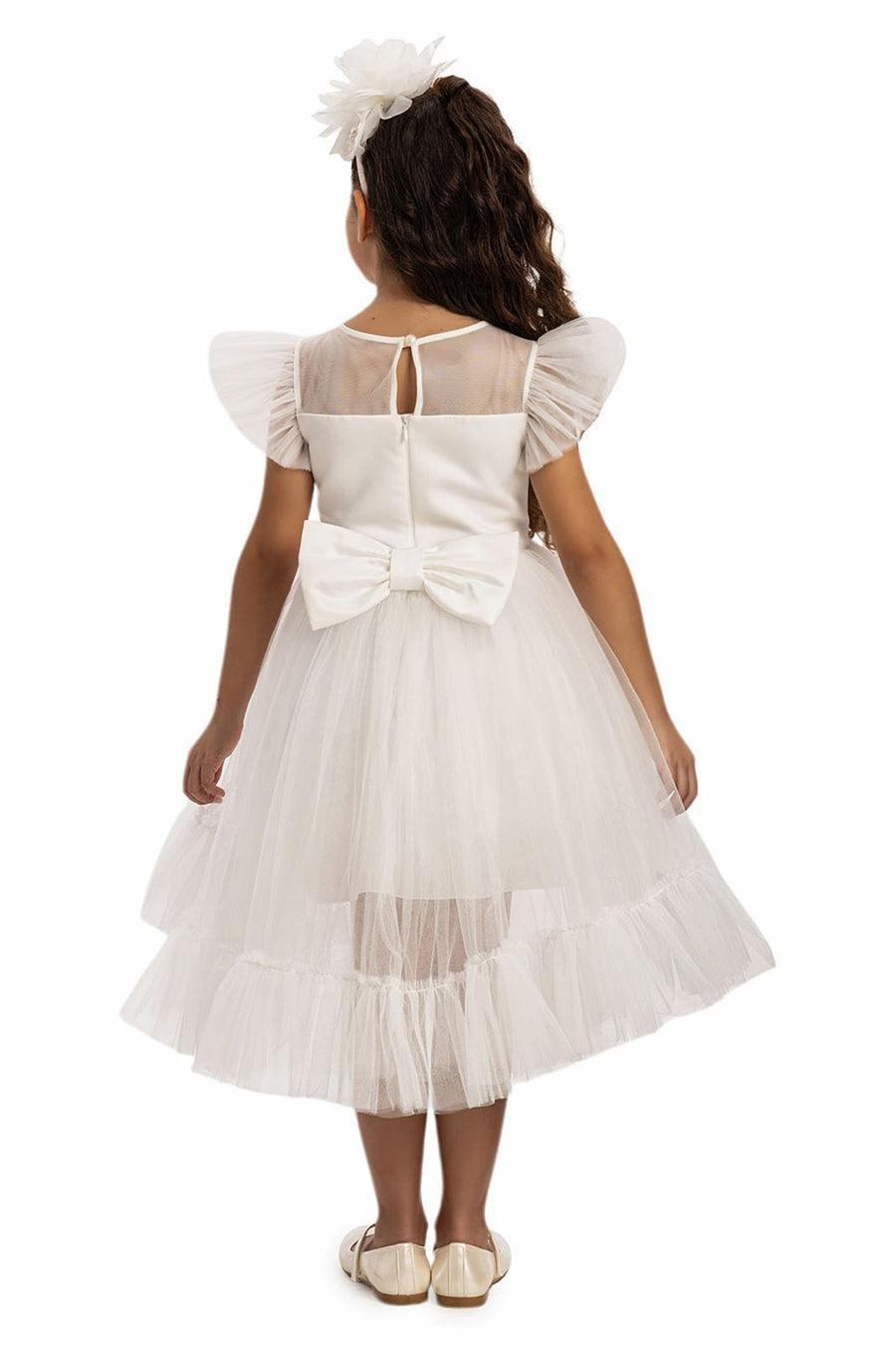 Lovely Girls Dress White 35194