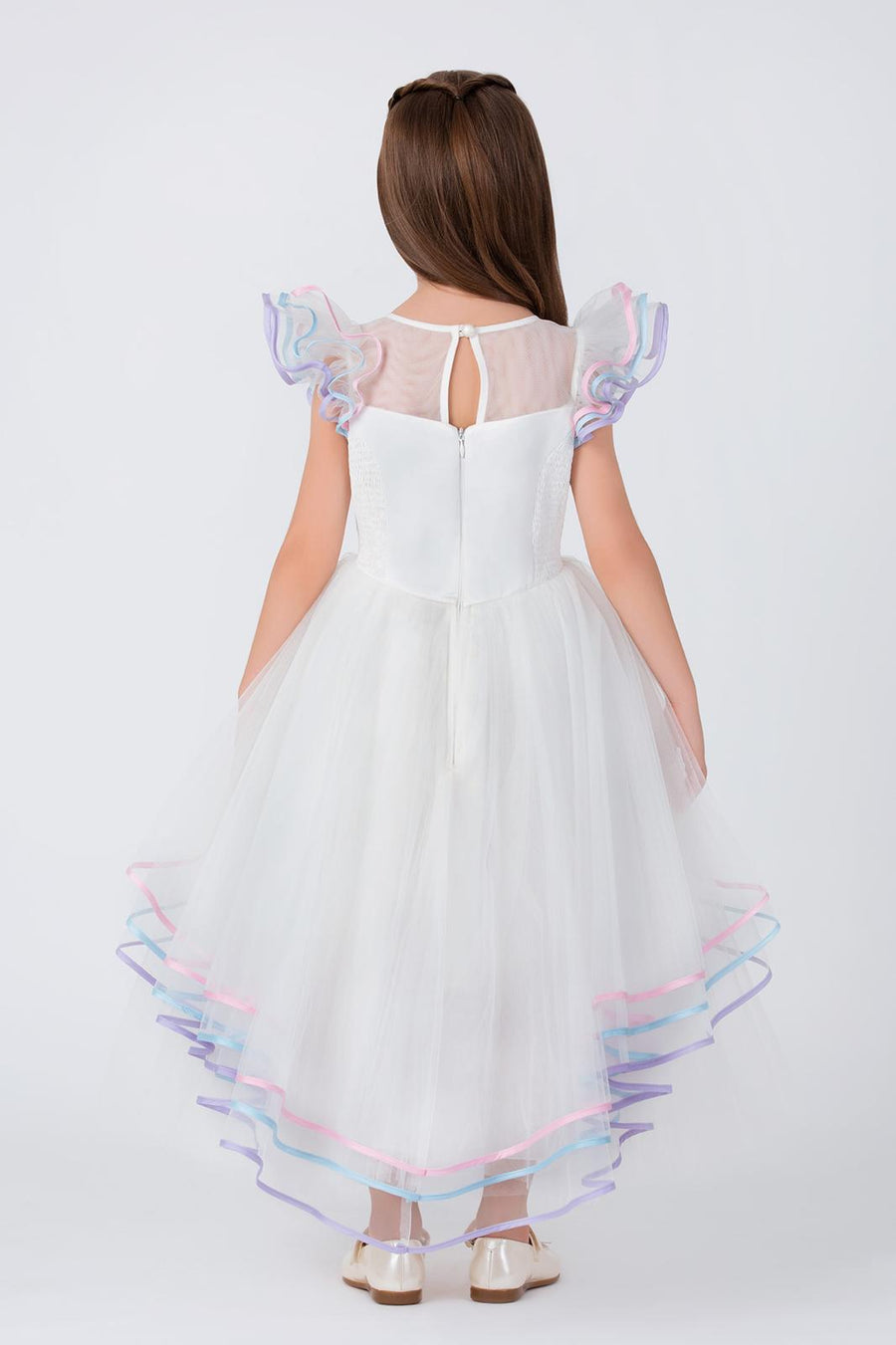 Lovely Girls Dress White 35051