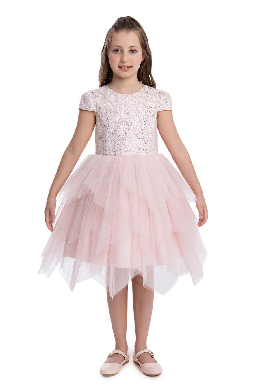 Lovely Pink Girls Dress 34012