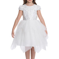 Lovely White Girls Dress 34012