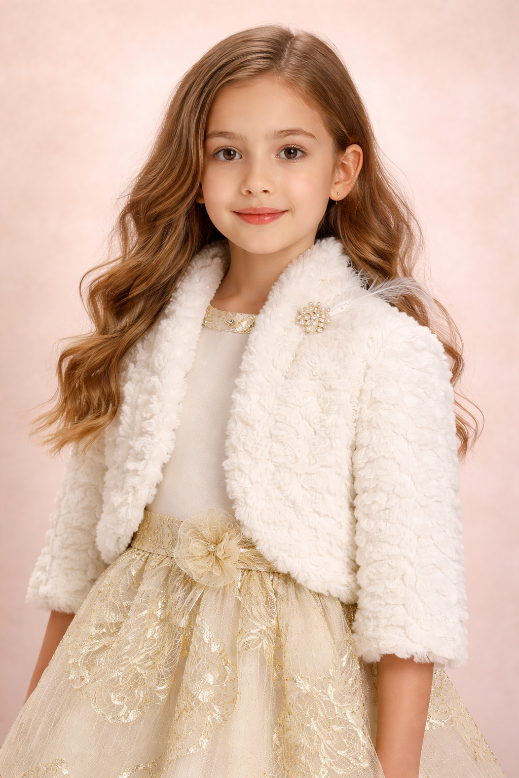 🤍Ivory Luxe Faux Fur Jacket 122