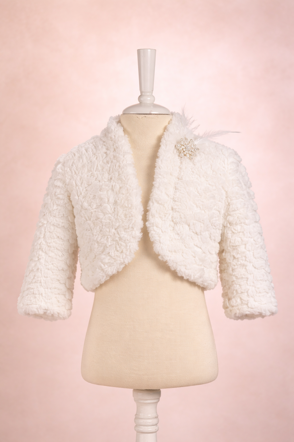 🤍Ivory Luxe Faux Fur Jacket 112