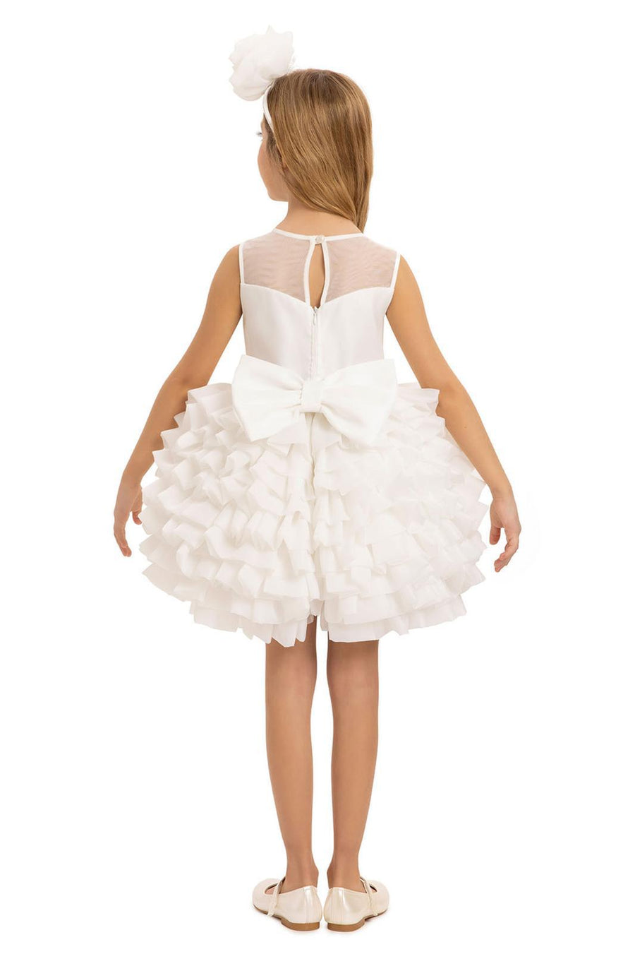 Lovely Girls Dress White 35227