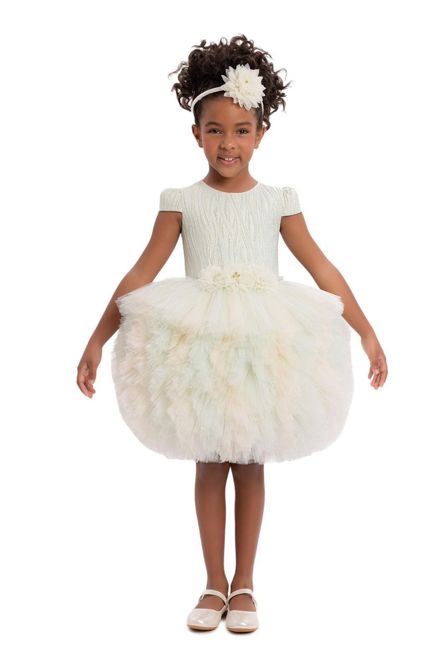 Lovely Girls Dress White 34188