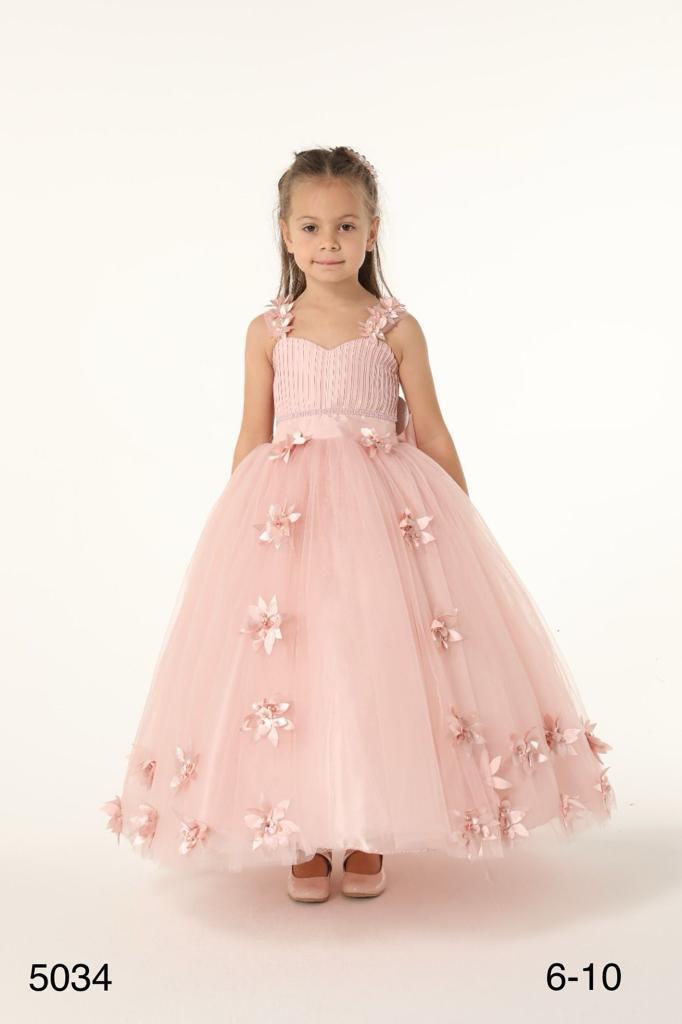 Girls Lovely Pink Dress 5034