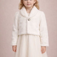 🤍Ivory Luxe Faux Fur Jacket 6027