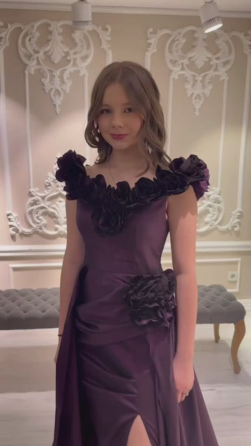 Teenagers Luxury Occasion Dress Purple 2314