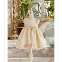 Ivory Baby Dress | فستان للاطفال باللون الايفوري - Via Bambino