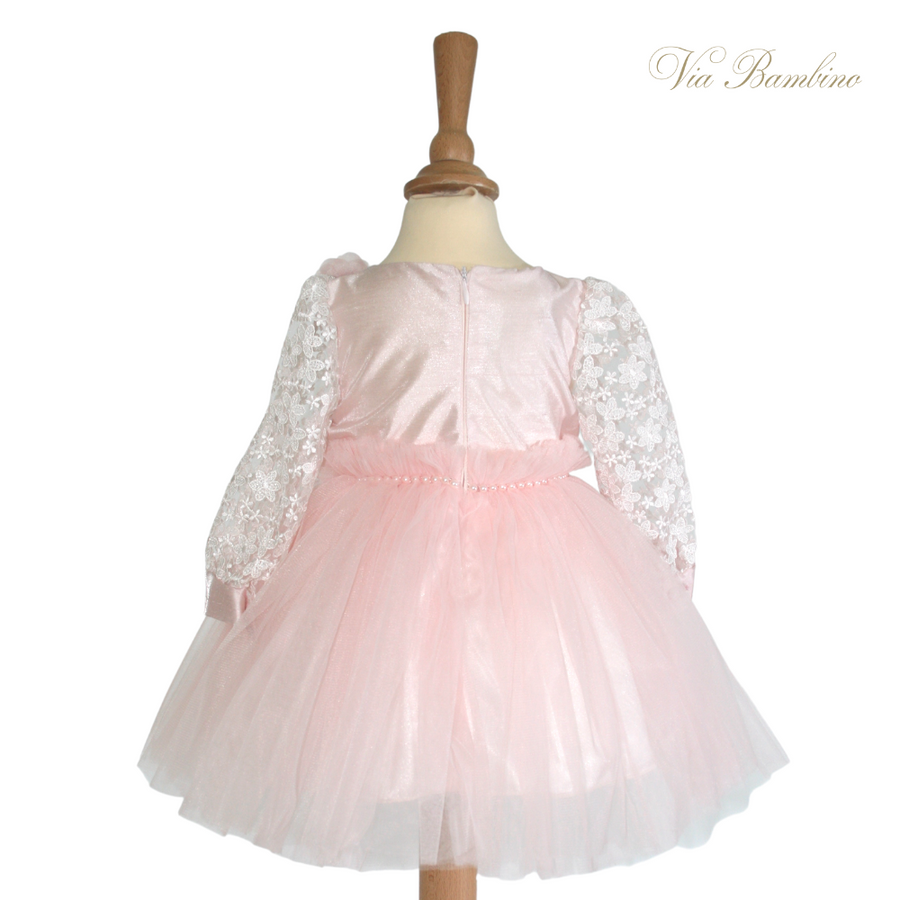 Flower Baby Pink Dress 382 - Via Bambino
