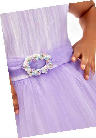 Lovely Purple Girls Dress 9126