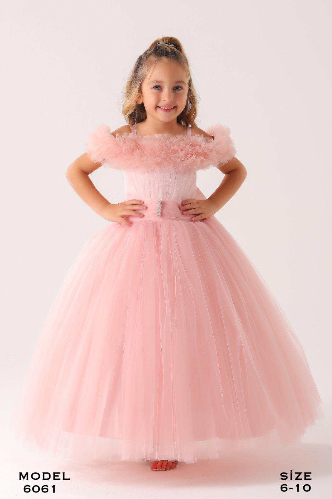 💗 Blush Princess Tulle Gown  6061