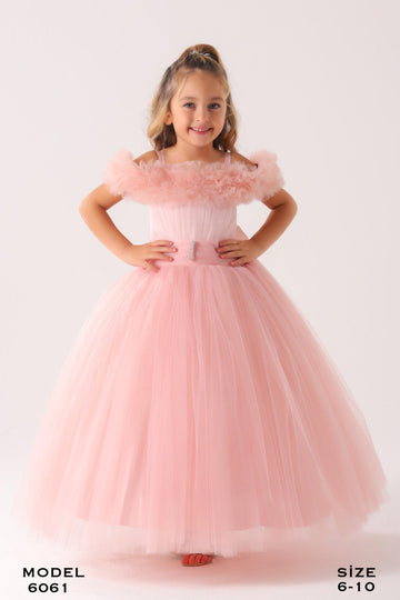 Girls Lovely Pink Dress 6061