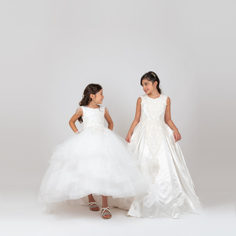 Luxury Wedding White Girls Dress 35-03