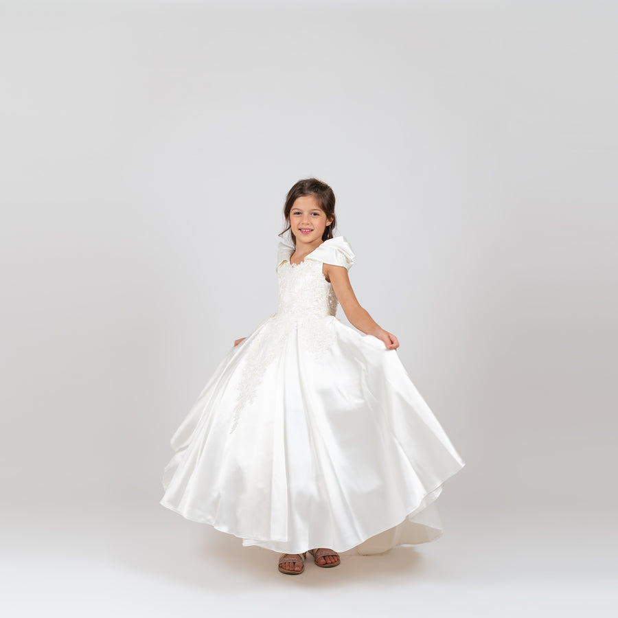 Luxury Wedding White Girls Dress 4903