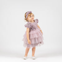 Flower Baby Dress Purple 3115