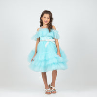 Tiffany Elegant Girls Dress 102| فستان للبنات باللون التيفاني