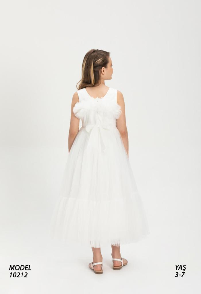 Girls Lovely White Dress 10212
