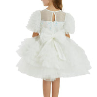 Lovely White Girls Dress 32034