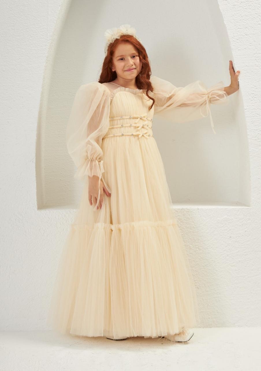 Pretty Lovely Elegant Ivory Dress 2307