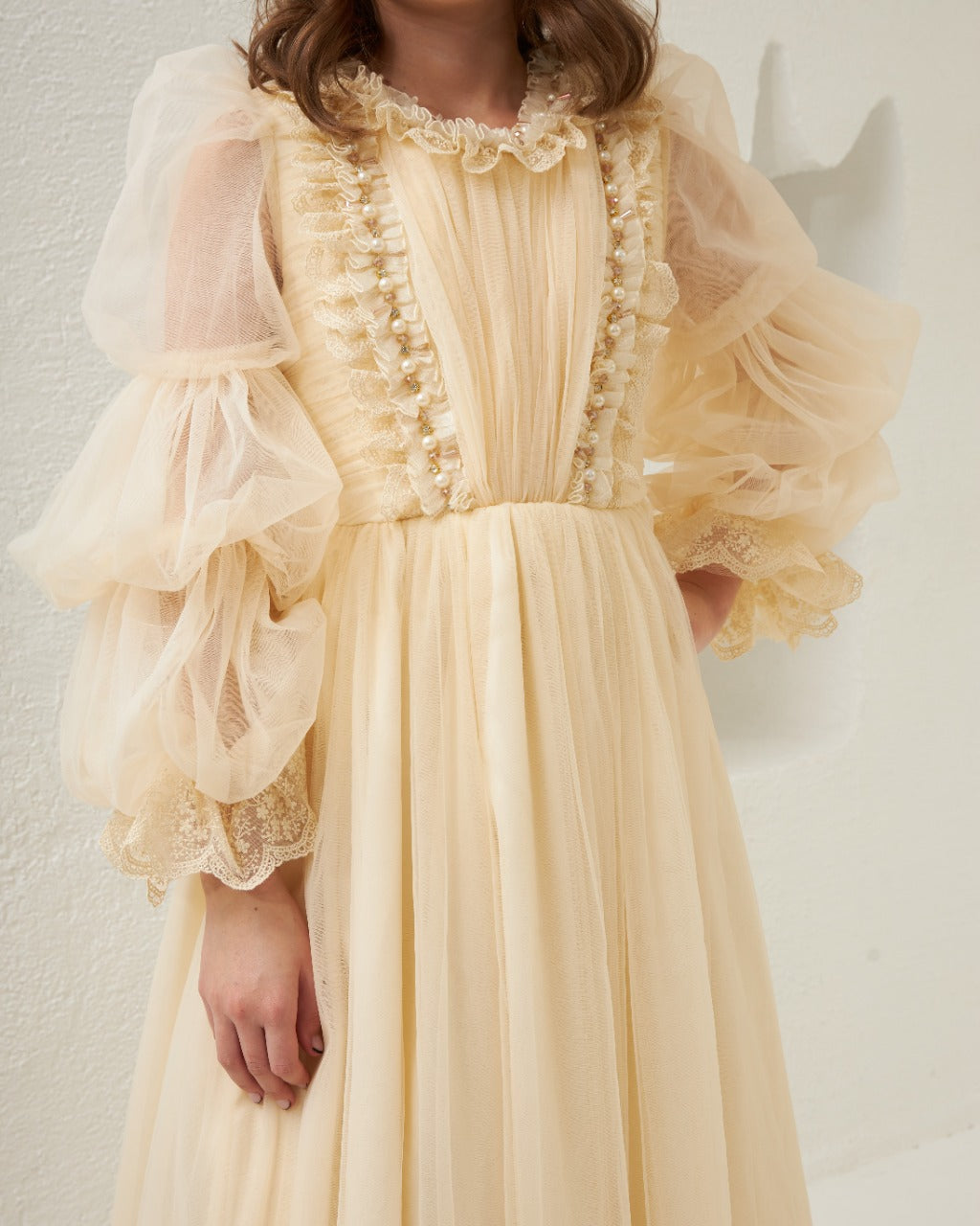 Pretty Lovely Elegant Ivory Dress 2309