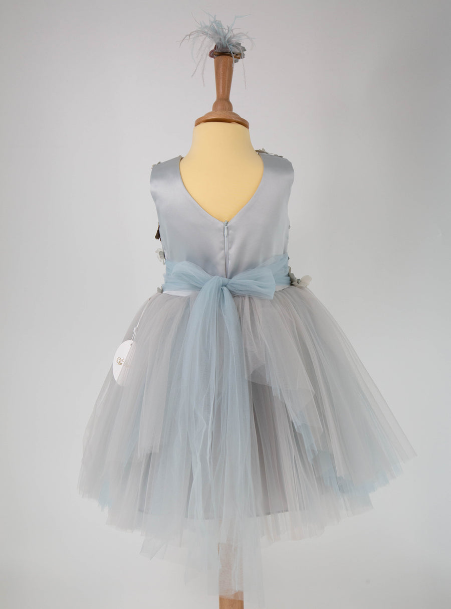 Baby Blue Girls Dress | فستان للبنات باللون الازرق الفاتح - Via Bambino